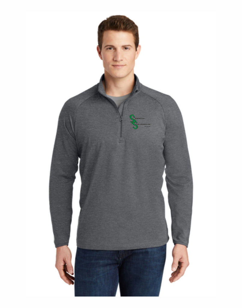 C - Stompin' Steamboats Men's Sport-Wicking Stretch 1/2 Zip Pullover