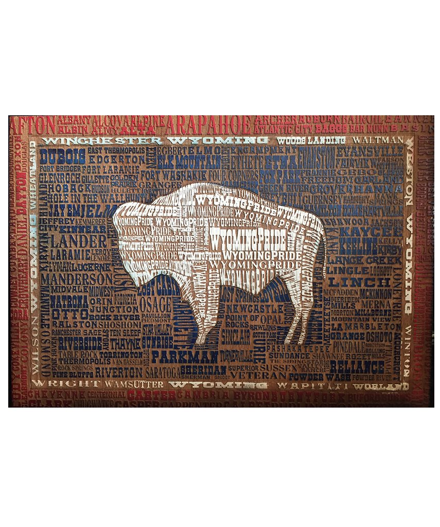 A029 Wyoming Hometown Etching 10x7