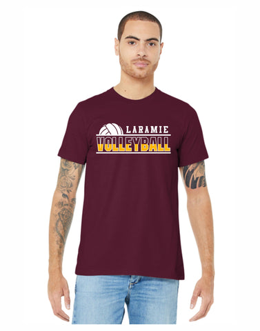 C - Laramie Volleyball T-Shirt Maroon D2