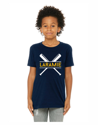 A1 - Laramie Softball Youth Bella Canvas T-Shirt (Navy) D3