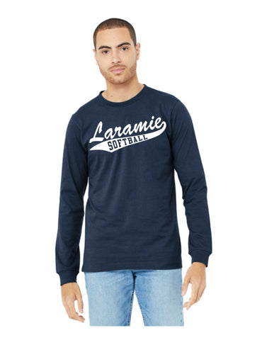 D5 -  Laramie Softball Bella Canvas Long Sleeve (Navy) D4