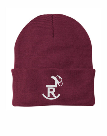 E - LHS Rodeo Beanie (Maroon)