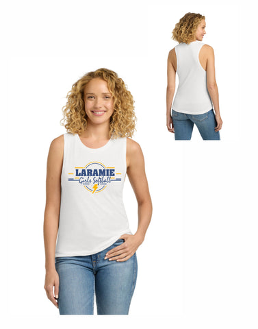 I2 - Laramie Softball Ladies Muscle Tank - (White)