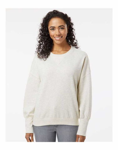 E1 - UW Foundation Women's Sueded Fleece Crewneck Sweatshirt