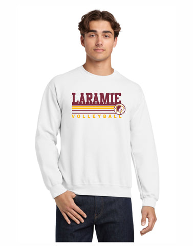 H - Laramie Volleyball Crewneck White D1