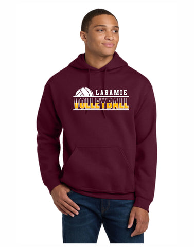 L - Laramie Volleyball Hoodie Maroon D2