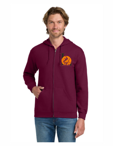 J - Laramie Fire Zip Hoodie - Maroon