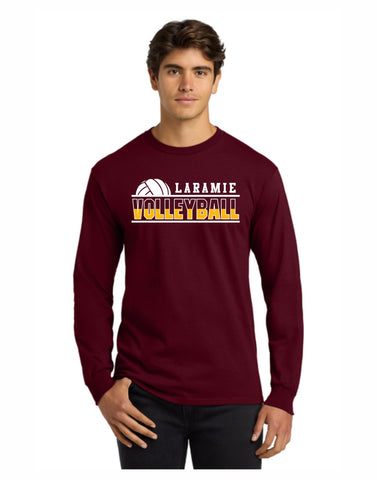 F - Laramie Volleyball Long Sleeve Maroon D2