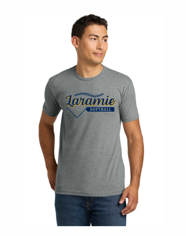 B - Laramie Softball Next Level T-Shirt - (Dark Heather Gray) D1