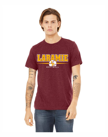 A -  Laramie Softball Bella Canvas T-shirt (Maroon)