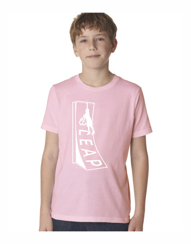 H4 - Leap Wall Youth T (Light Pink)