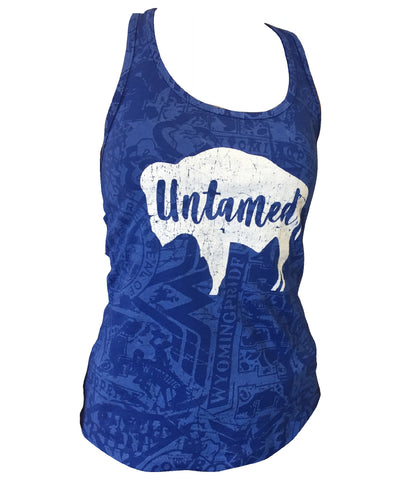 TA015 -  WP Stained Untamed Ideal Racerback Tank (Royal)